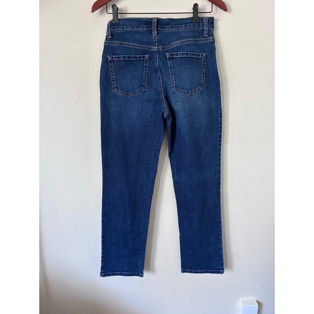 Gloria Vanderbilt Amanda High Rise Straight Leg Jeans Dark Denim Wash Blue Siz 6 - Picture 5 of 5